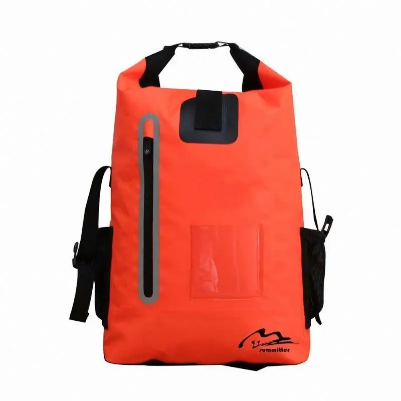 Promotional Custom Inflatable PVC Safe Swimming Hiking Open Water Buoy Floating Camping Dry Bag Backpack