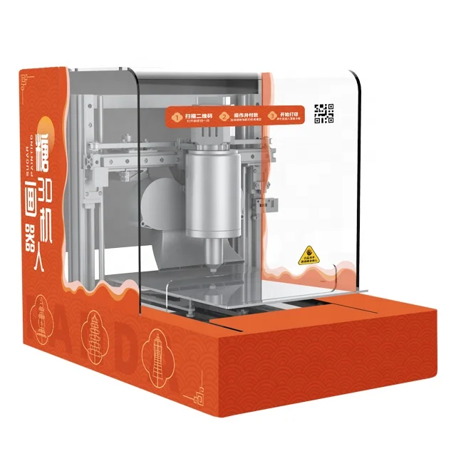 Hot sale Profitable stall business equipment AI Sugar Painting Robot from Panda 3D Tech
