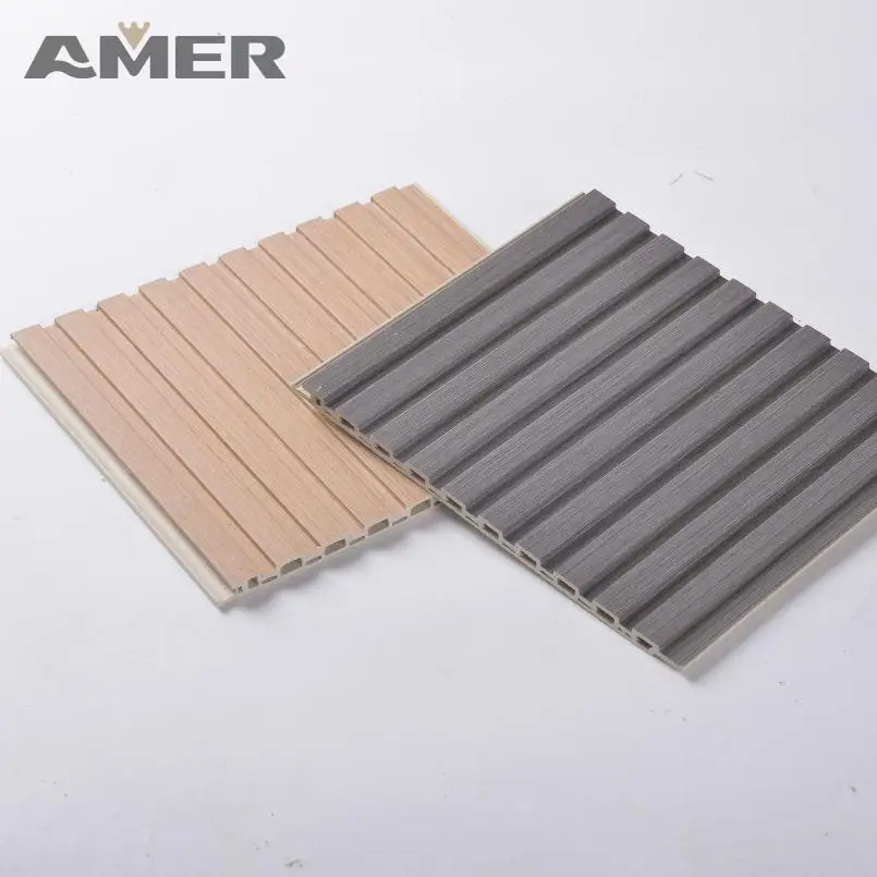 Amer the industry competitive price wpc fluted low price reasonable price wpc cladding wall cladding panel