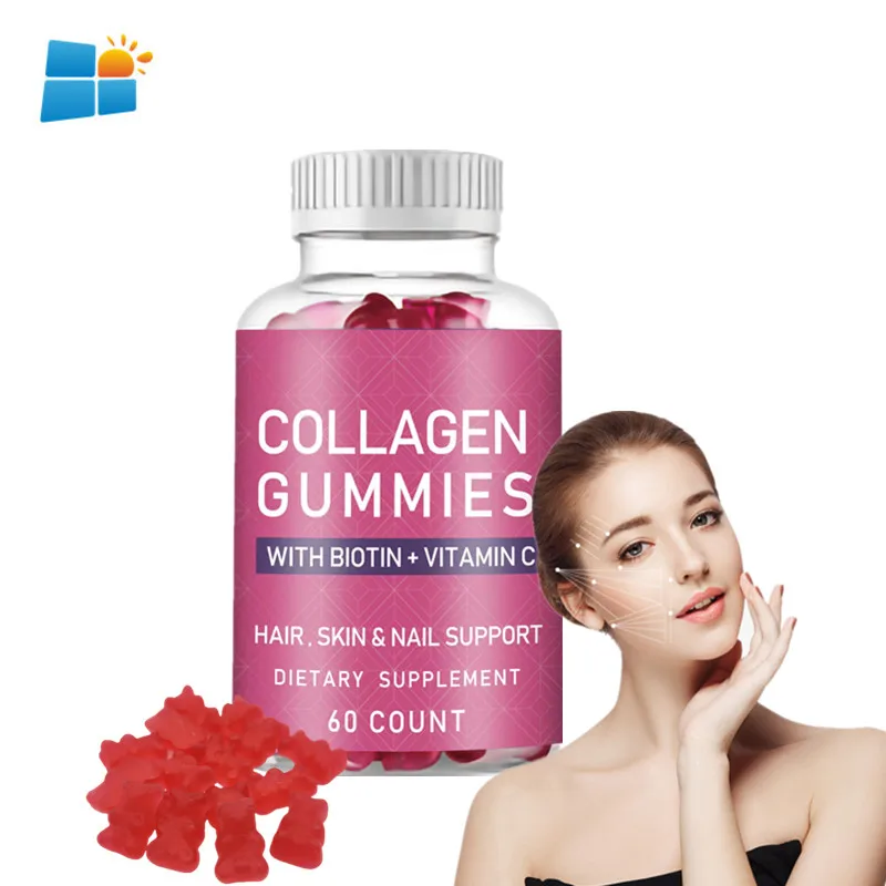 Halal collagen gummies private label organic collagen gummy oem/odm collagen gummy bears