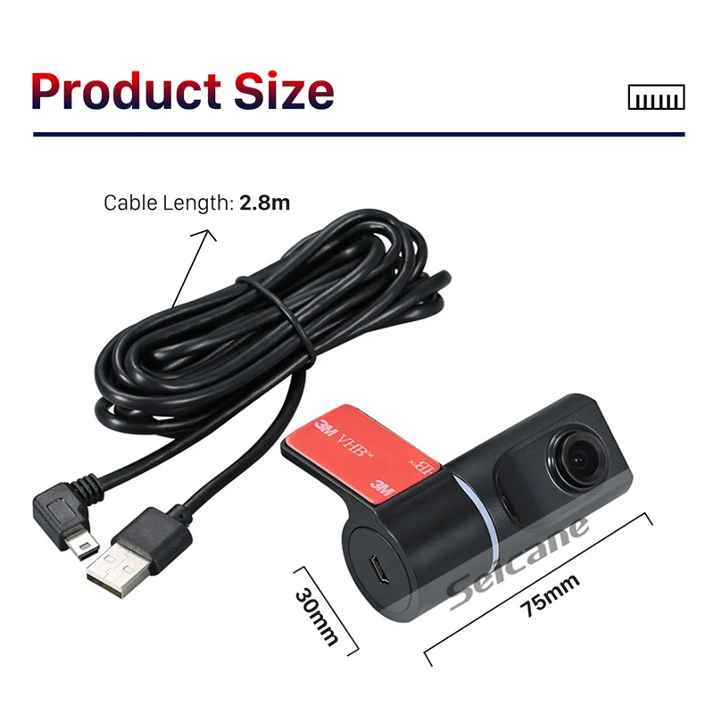 Seicane HD USB DVR камера для записи видео с поддержкой android автомобильный