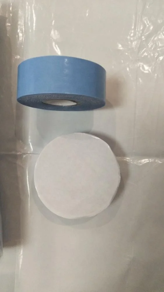 Waterproof Double side adhesive Wig toupee tape with Blue Liner for hair extension 1inchx10yards