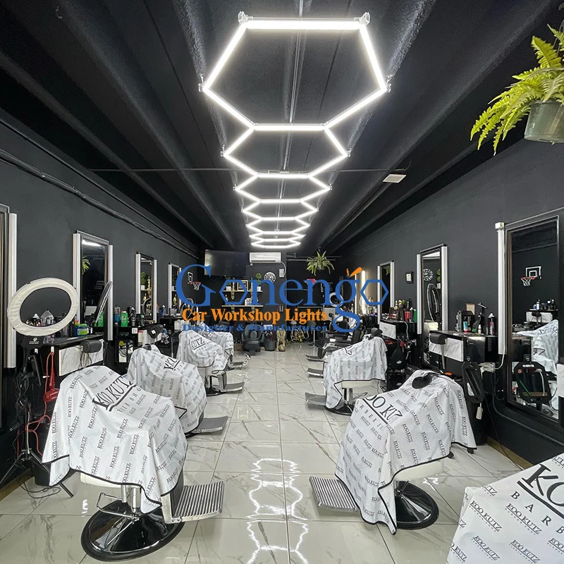 Manufacturers Selling Led Hexagon Dimmable Neon Car Beauty Hair Salon Auto Showroom Light