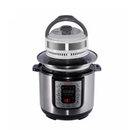 6L Bigger Size  Black 2 IN 1 Two in One Fast Cooking Function No Oil Deep Model AFPC02D Home Kitchen Air Fryer Pressure Cooker