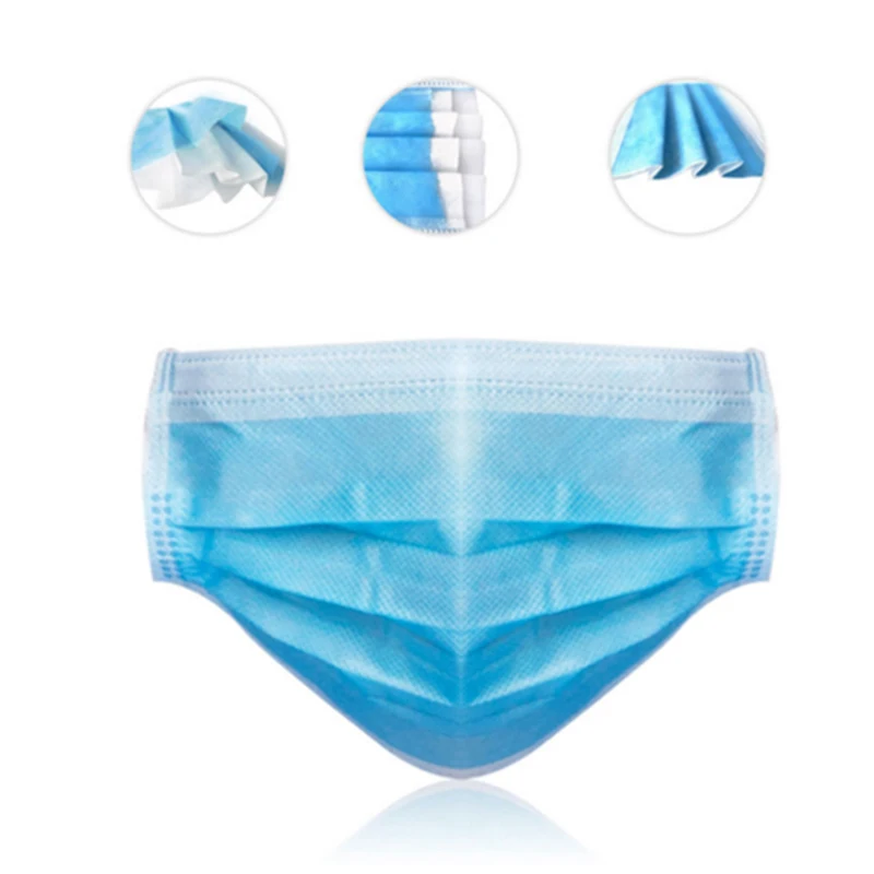 Astm уровень пыли 3ply ткань 3-слойные фанерные активированный masker уголь кейс 3 слоя маска синий одноразовые медицинские маски для