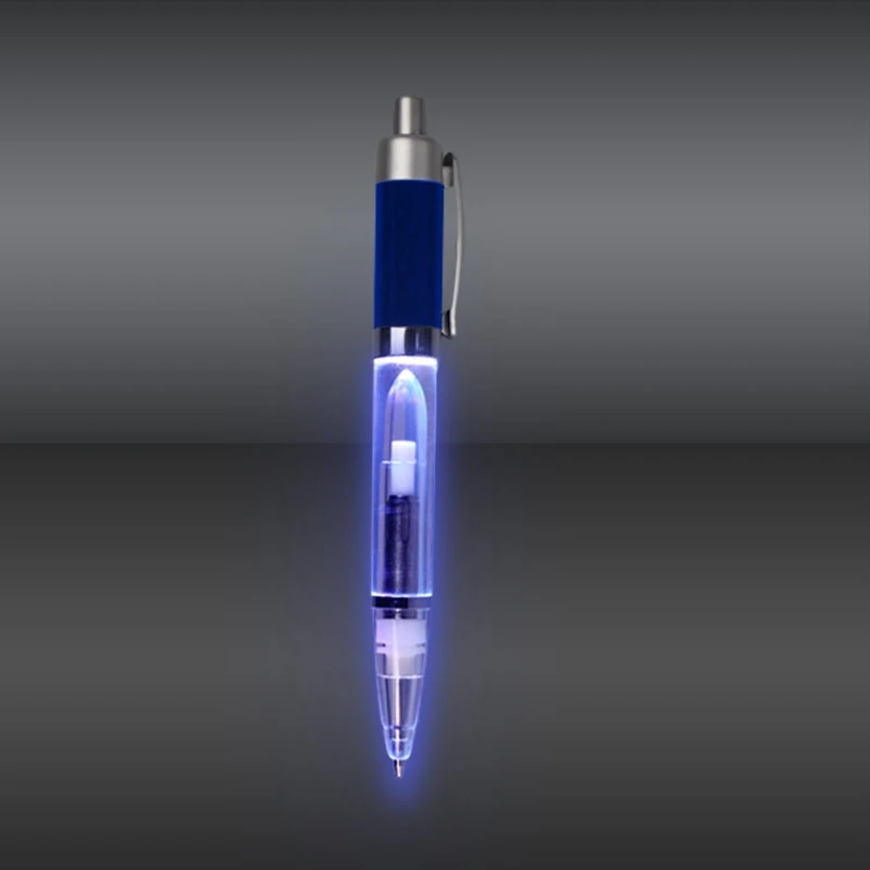 LED light up pen plastic lighting ballpoint pen for writing and read in darkness night