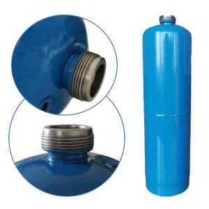 High Quality empty 1L R134A GAS Balloon Canisters Low Pressure Steel Cryogen Gas Containers Certified with DOT and TPED