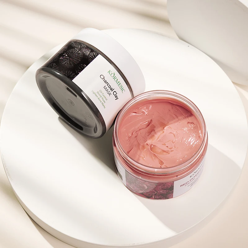 KORMESIC OEM ODM Face Clay Mask Nourishing Papaya red pomegranate blueberry Bamboo Charcoal Mud moisturizing clean Mask