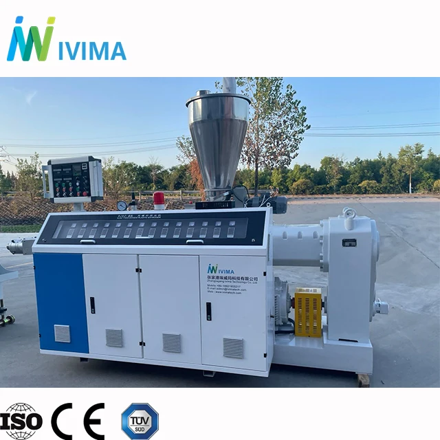 Ivima Top quality SJSZ series plastic PVC extruder machine plant for making CPVC pipe tube/UPVC ceiling/WPC profile