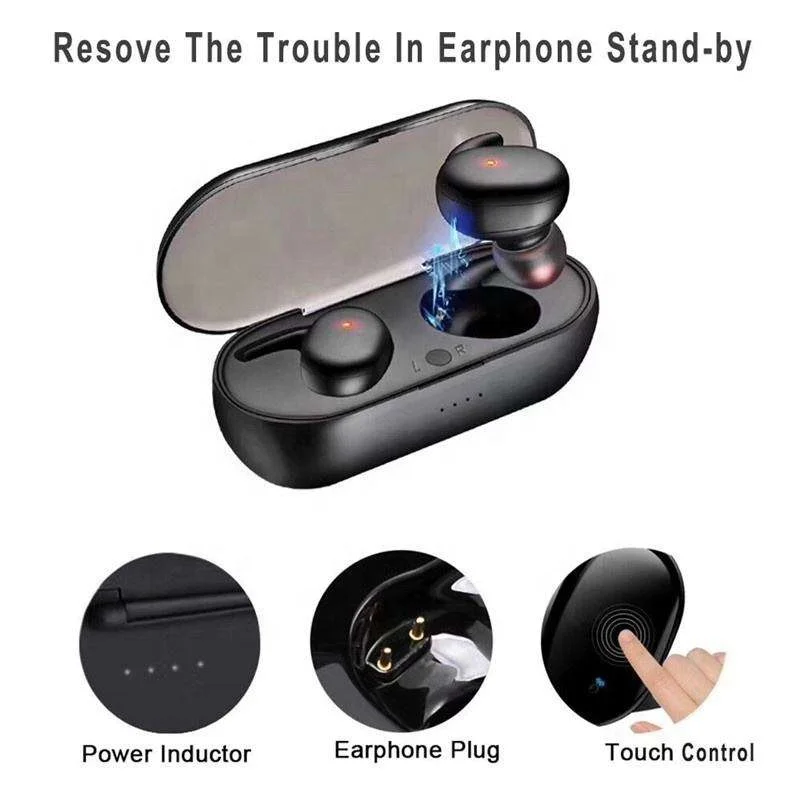 2024 New ideas y50 Earphones Charging Box Wireless Gaming Headphone 9D Stereo Sports Headsets With Microphone Earbuds
