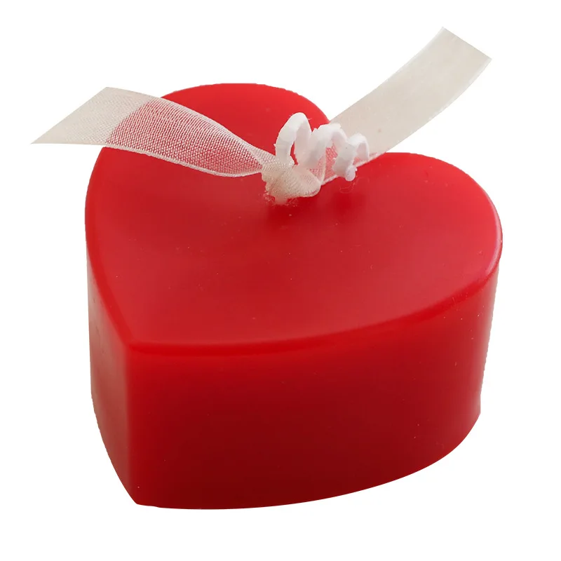 Red Love Heart Shape Valentine Gift Soy Wax Scented Candles For Wedding Decoration
