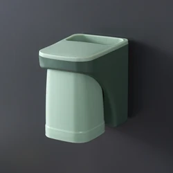 PP Cute Kids Multifunctional Toothbrush Cup Holder Wall Mounted Storage Magnetic Single Toothbrush Holder