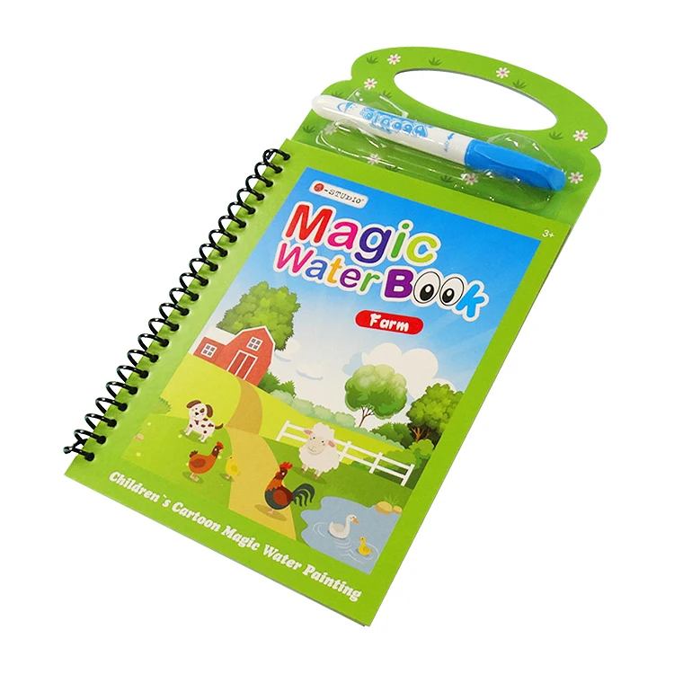 Custom OEM Early Educational Toy Coloring Painting Magic Water Drawing Book,magic water coloring book
