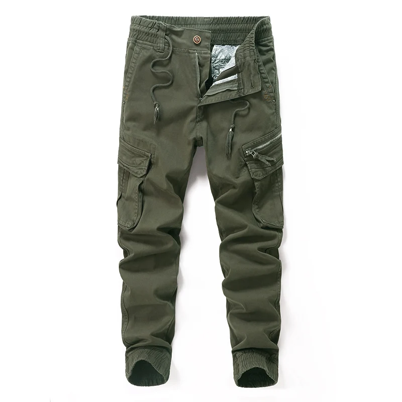 BAWANGCHENG 2023 man fashion elastic waist tactical joggers military pants techwear pantalon outdoor  plus size cargo pants