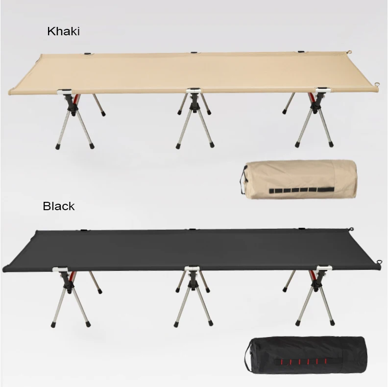 High quality outdoor aluminium metal army military camping hiking folding sleeping bed