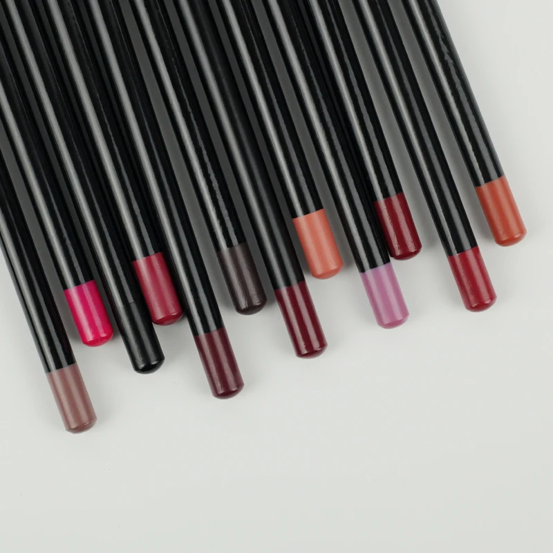 Mini Makeup Cosmetics Private Label Matte Waterproof Wood Lip Pencil Lip Liner