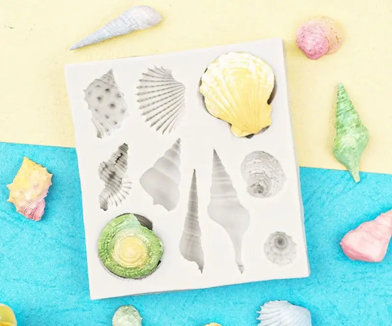 Украшение для выпечки торта сахарное ремесло шоколадная помадка Кондитерская глиняная конфета большая и маленькая силиконовая форма хвоста русалки