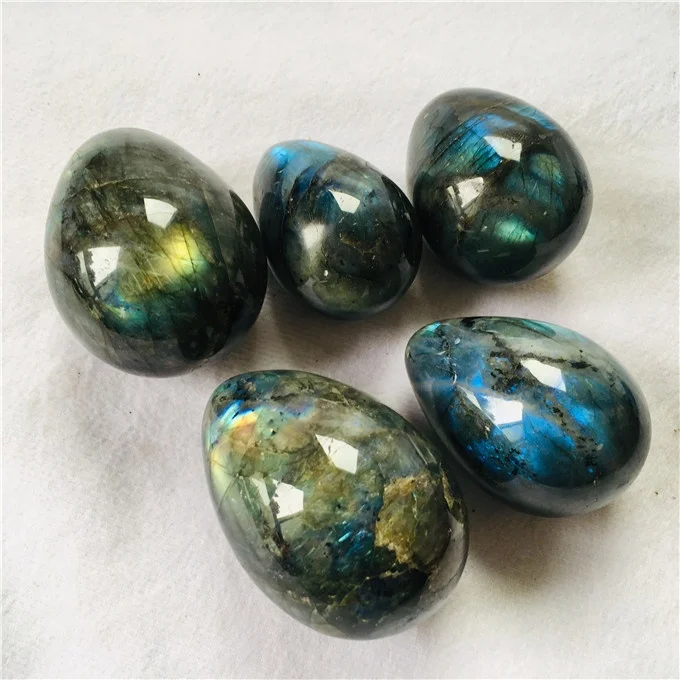 high quality natural labradorite crystal egg moonlight quartz crystal egg for decoration