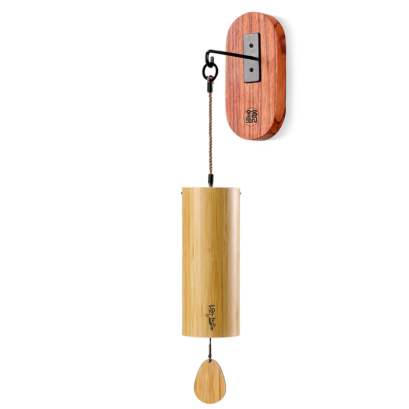 Hluru Bamboo Wind Chimes Sound Healing Meditation Relaxing Emotions Unique Bamboo Chime for Garden