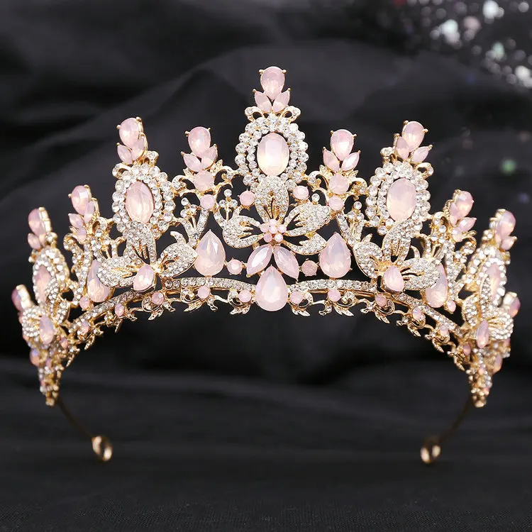 New arrival  flower crown high quality bridal hair accessories crystal wedding tiara crown for woman