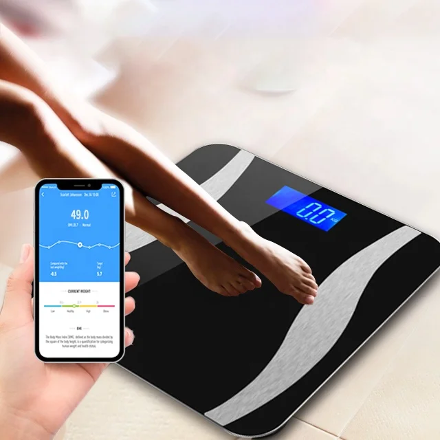 
NEW design ITO glass smart body fat weighing scale with app/android 