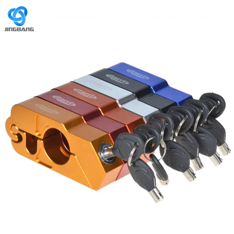 Latest desirable cnc aluminum security anti-theft handlebar lock motorcycle motorcycle brake lock scooter handlebar alarm lock