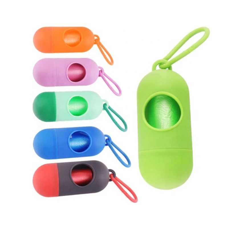 
Degradable dog waste bag bone shape dispenser / plastic dog poop bag with dispenser 