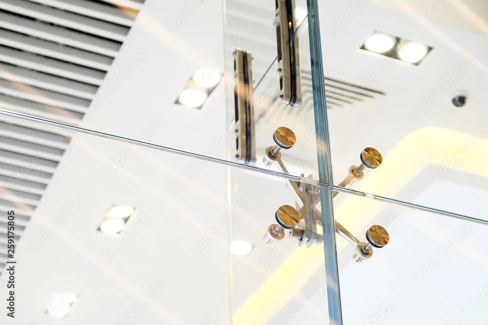 HL Investment Casting Glass Fittings Stainless Steel 304/316 Glass Holder Curtain Wall 4 Arm Glass Spider