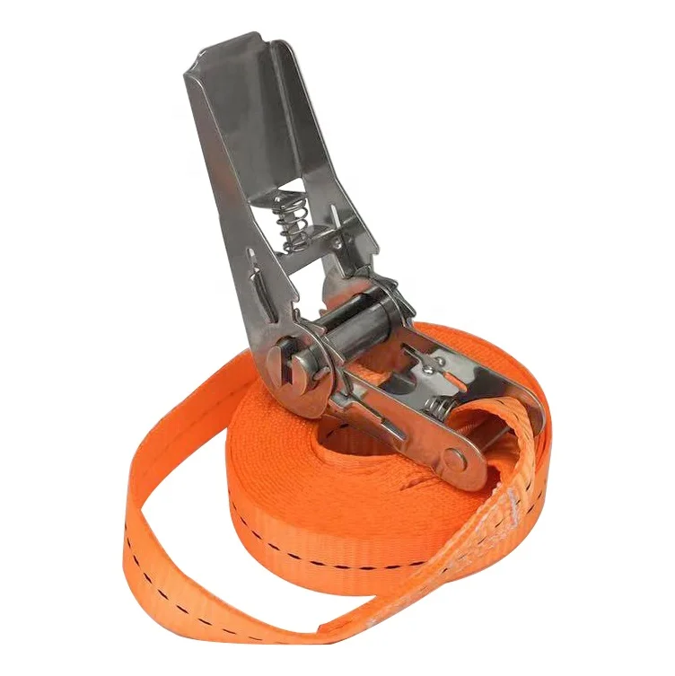 
25mm handle cargo lashing ratchet tie down straps and Stainless steel ratchet 