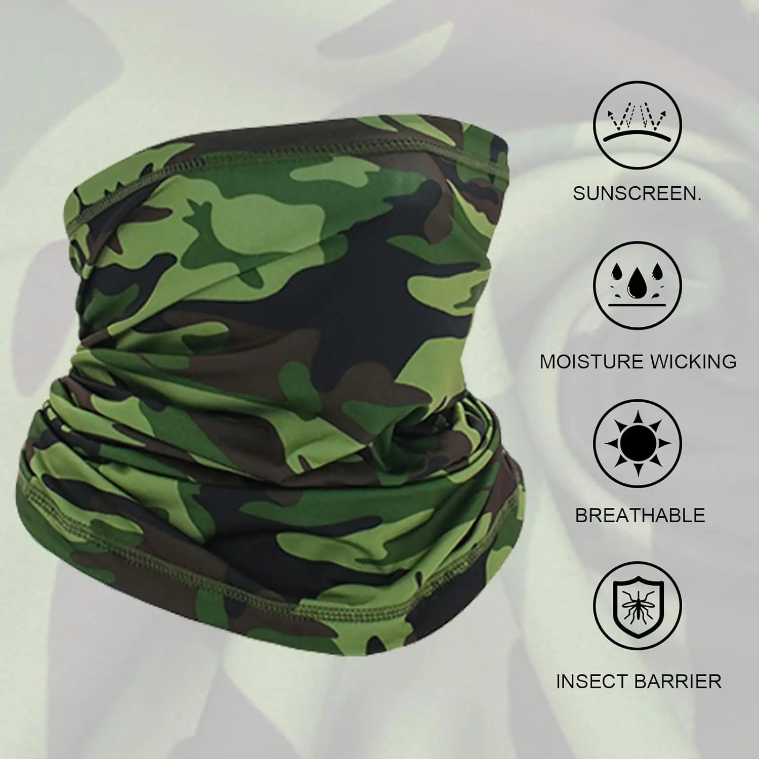 Low moq Custom logo printing Cooling Breathable Outdoor Face Cover Bandana Mask Neck Gaiter Bandanas