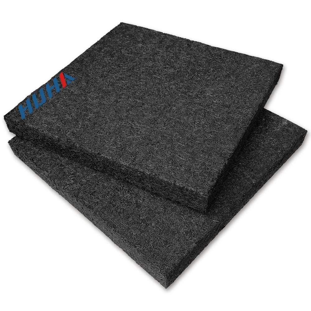 Guangzhou Factory HUHA high quality impact ballistic rubber blocks 50mm strong tensile adhesive strength ballistic rubber tiles