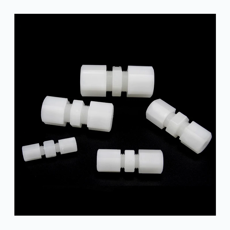 PVDF union connectors   Plastic Joint Bushing sealed pipe extension joint  compress fitting  PVDF  adapter