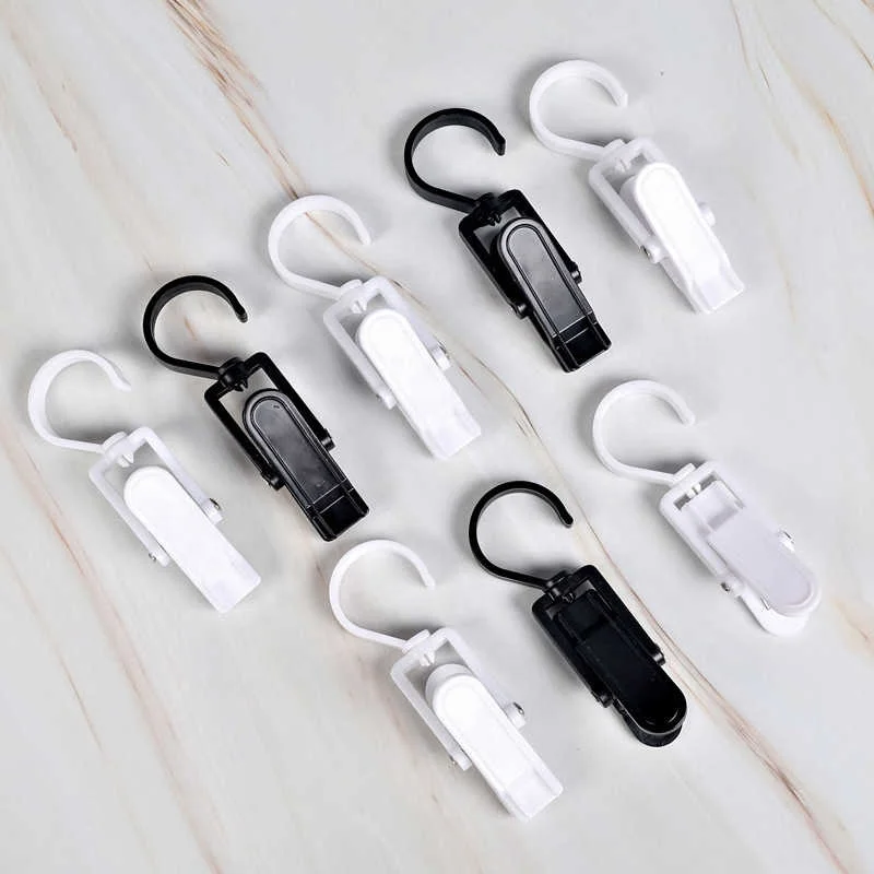 Multi-Functional Plastic Clip Store Coat And Hat Clip Swivel Hook Curtain Storage Clip Household