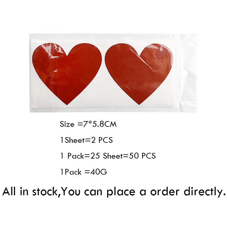 7*5.8CM 50 PCS Scratch Off Sticker Self-Adhesive Peel and Stick DIY Labels Scratch Card Stickers Heart Scratch Stickers