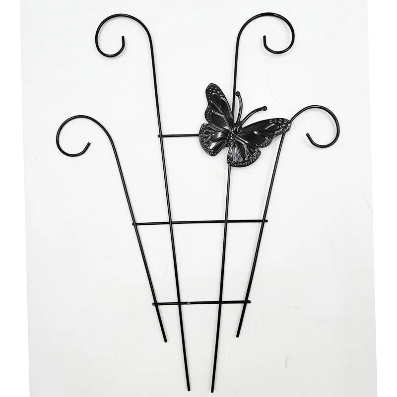 Metal Iron Round Heart Shaped Garden Plant Support Stake Stand for DIY Potted Climbing Plants Flower Vegetables Vine