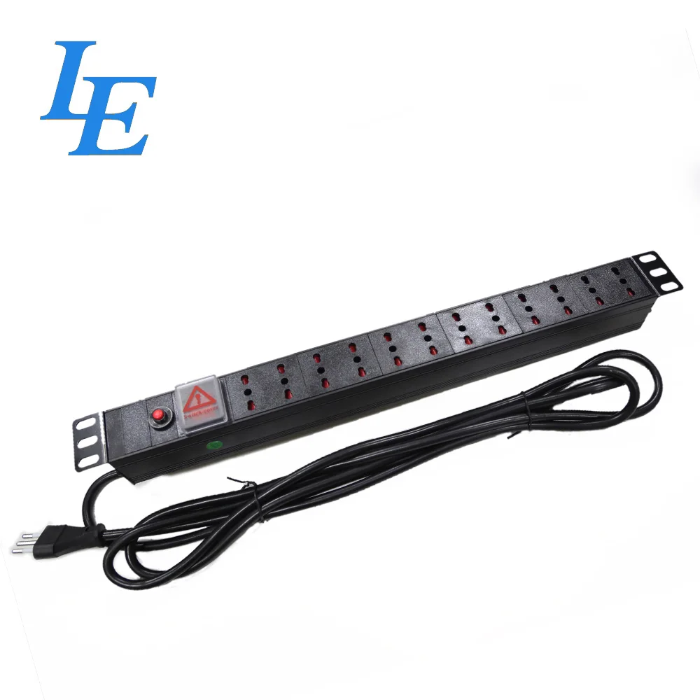 19inch Aluminum Alloy Italian PDU Wall Mount Power Distribution Unit 10A