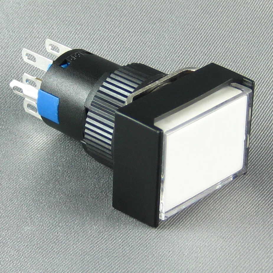 16mm led indicator light switch green round head 5 pin 12 V with led indicator light for circuit control