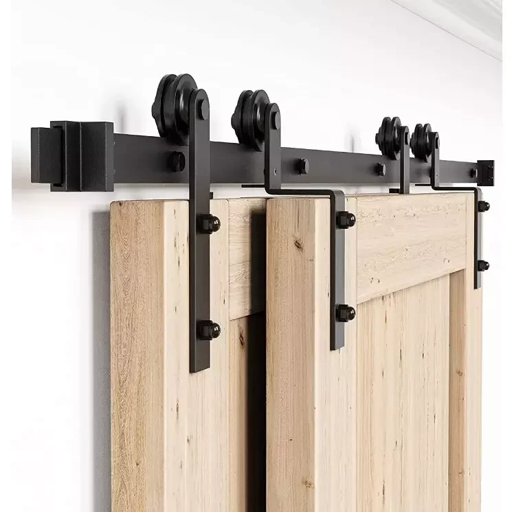 Recessed Barn Door Bottom Double Door Exterior Interior Single Track Bypass Industrial Sliding Barn Door Hardware Kits