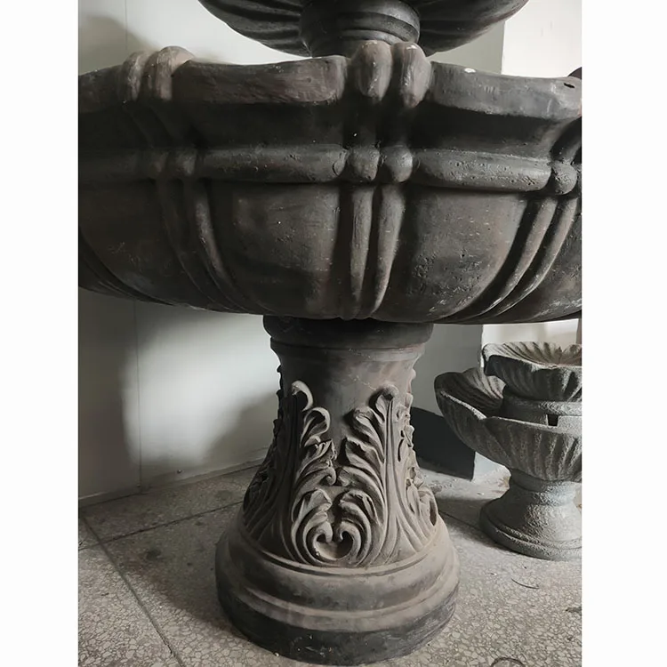 Artificial Fiberglass Decoration Outdoor Garden Large 4 Tier Water Fountain