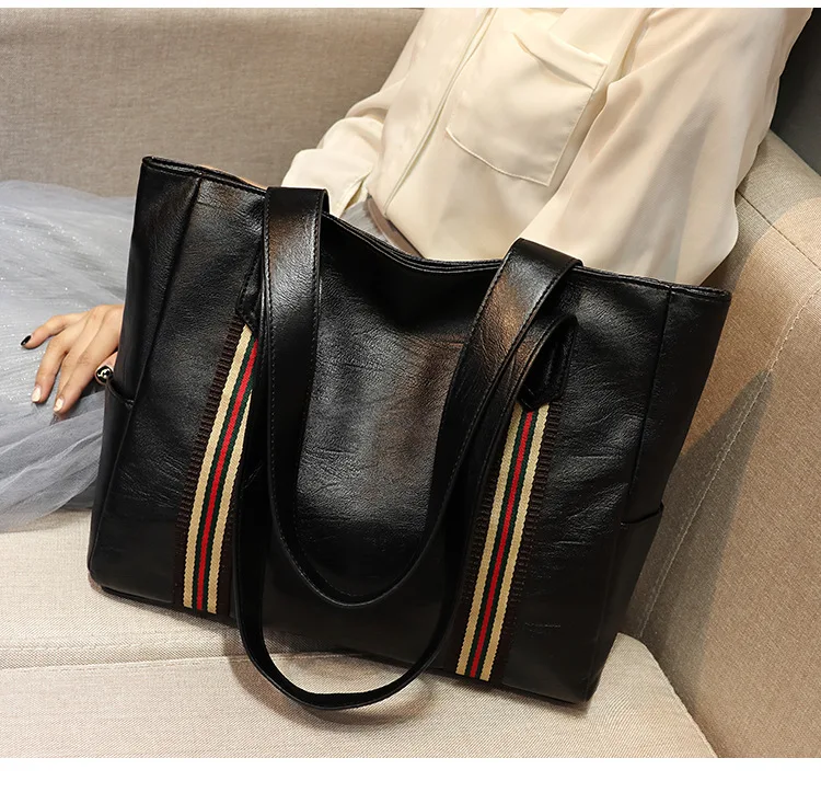 Vintage leather Satchel Bags Top Handle Shoulder Bag Work Tote Bag big Capacity Leisure Purses and Handbags for Women