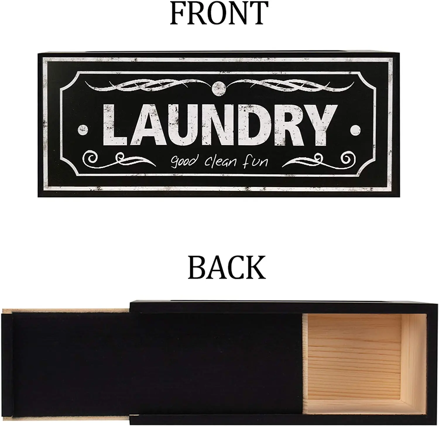 
Laundry Softener Dispenser Cover Dryer Sheets Holder Box Laundry Room Sign 