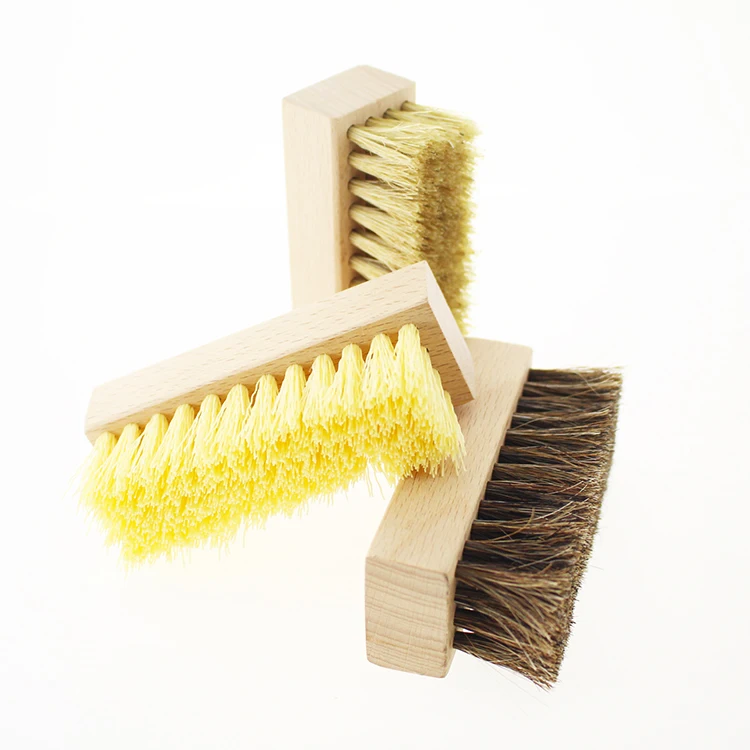 
China Yangzhou beech wooden horsehair soft ponytail for gifts sneaker shoe cleaning care shoe brush  (62262283232)