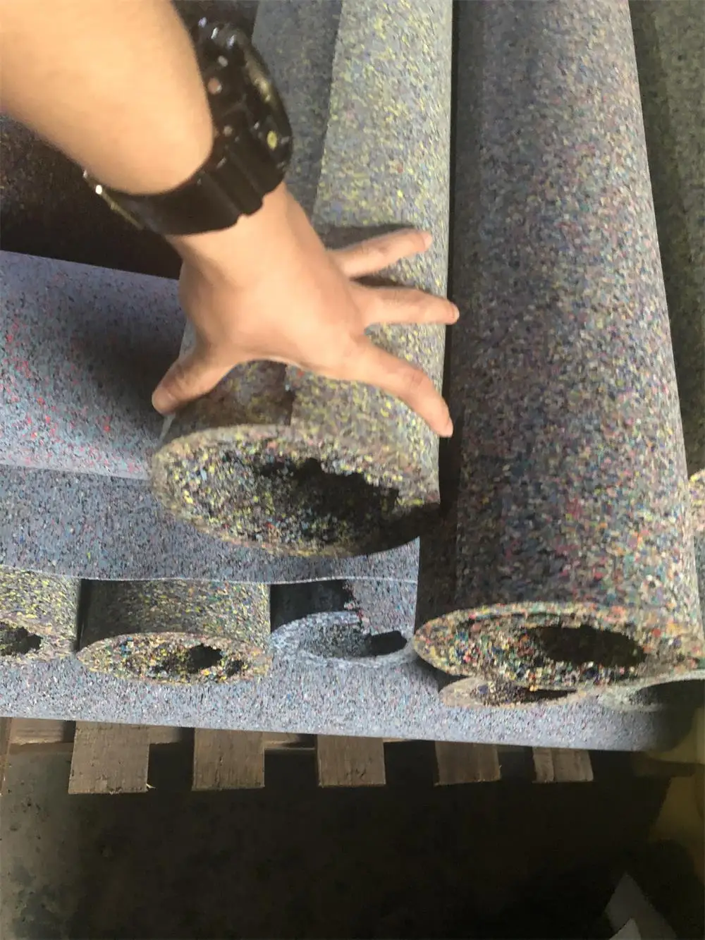 High density Soundproof Eco-friendly recycle rubber underlay