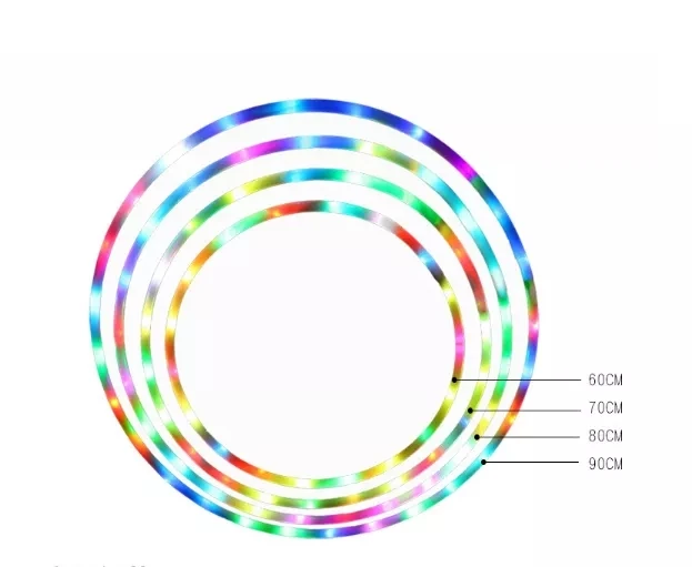 collapsible eco friendly electric electronic fit flexible spring kids cheap illuminated led hula ring hoops