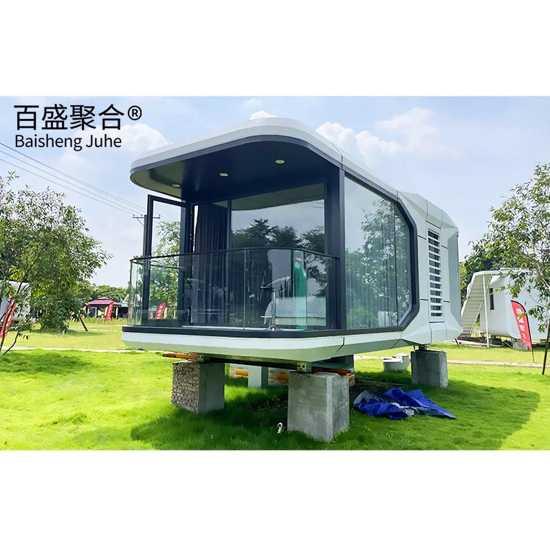 Mobile Home Manufacturer Factory Supply Friendly Waterproof Double Wide Prefabricated House Capsule House Vacation Space