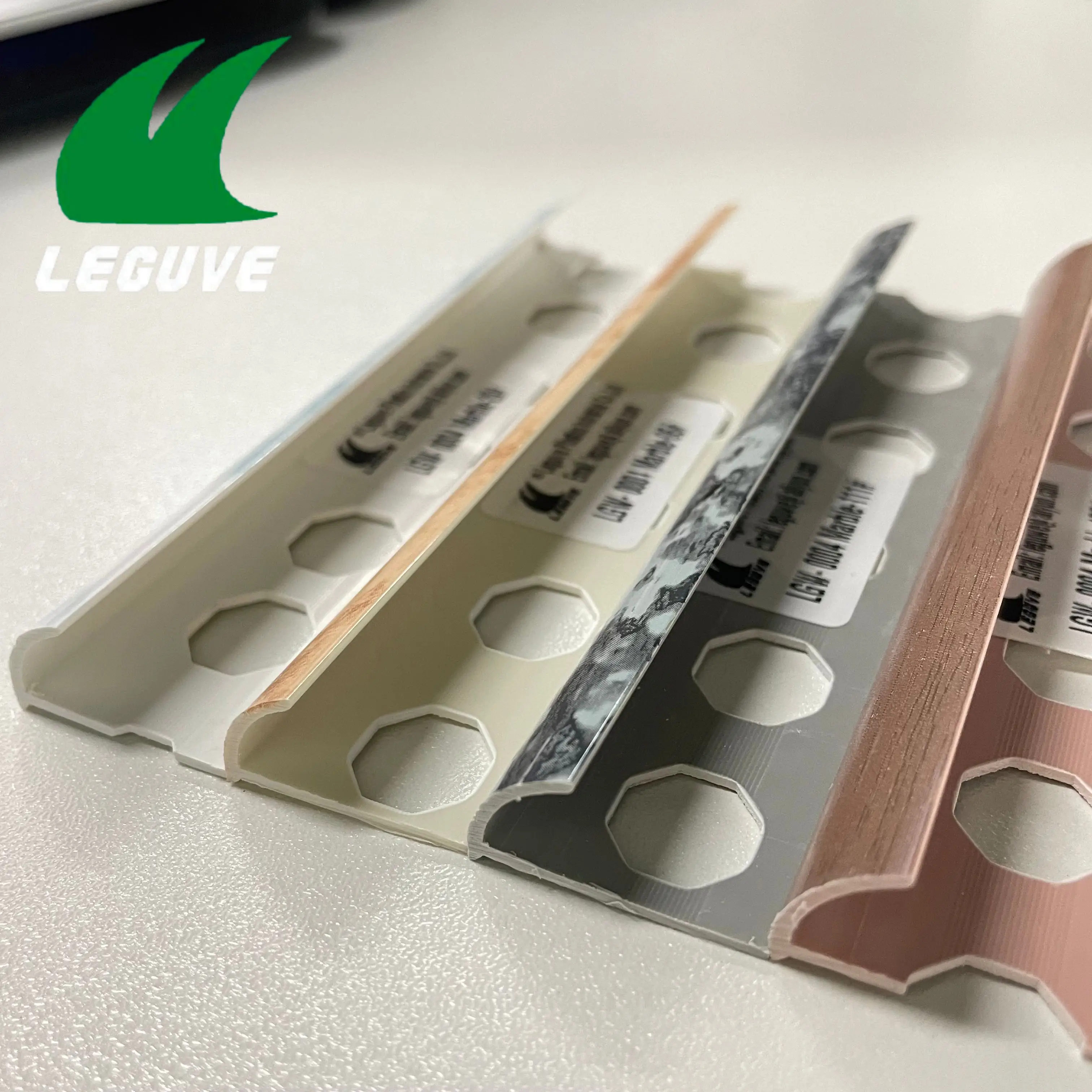 LGW The Most Popular PVC Curved Edge Wall Tiles for ceramic tile corner protection Plastic Tile Trim