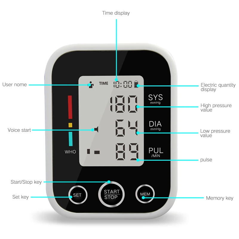 Hot sale electric digital upper arm type 24 hours bp blood pressure monitor price