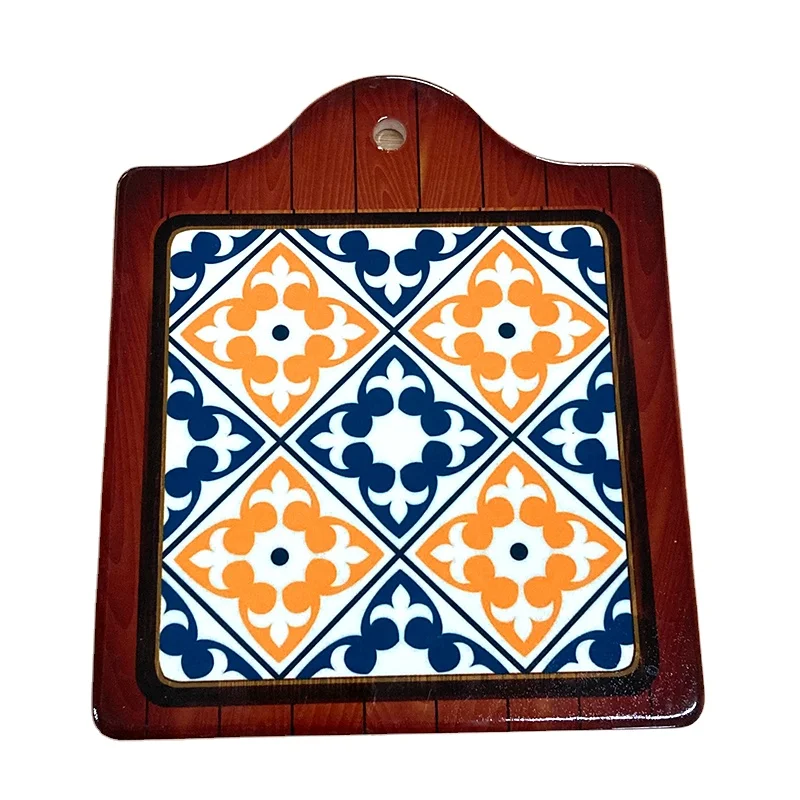 Custom sublimation heat transfer printing waterproof ceramic trivet pot mats&pads placemat dining table mat for hot pots