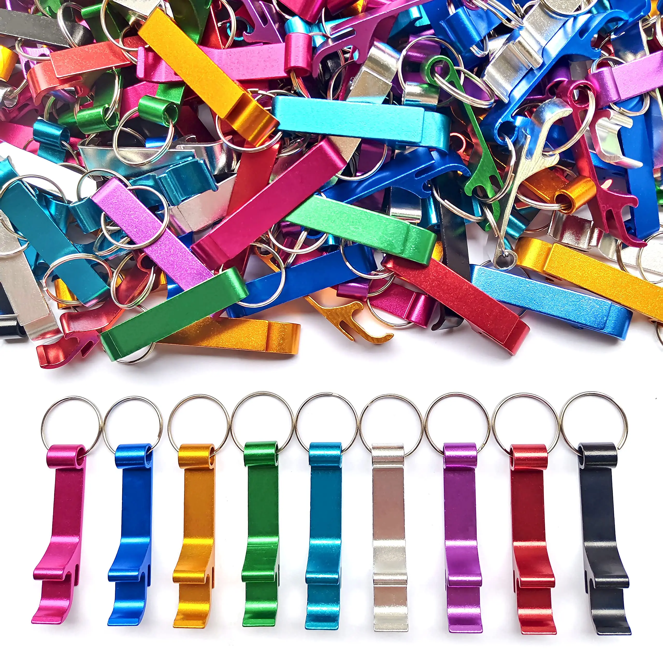 Custom Keychain Decapsuleur Abridor De Garrafa Metal Ring Personalized Bottle Opener Key Blanks Aluminum Openers