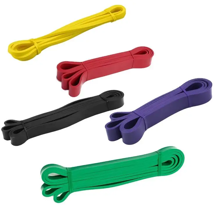 Custom elastic long yoga power pull up assist stretch Bands Workout Equipment Exercise Gym Latex Resistance Bands set
